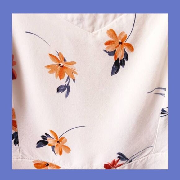 TORRID Women's New Ivory Floral Challis Midi Spring/Summer Tank Dress. - Picture 3 of 15